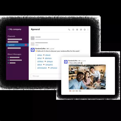 RandomCoffee for Business (plus Slack integration).